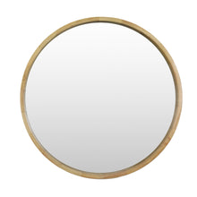Load image into Gallery viewer, Echo Round Wooden Framed Wall Mirror 80cm - Light Wood