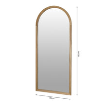 Load image into Gallery viewer, Halo Arched Full Length Mirror 180cm - Light Wood (0.099m - 16.5kg)