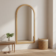 Load image into Gallery viewer, Eden Arched Full Length Mirror 190cm - Light Wood