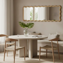 Load image into Gallery viewer, Ripple Wavy Wooden Full Length Mirror 160cm - Light Wood