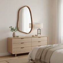 Load image into Gallery viewer, Bliss Pebble Wall Mirror 80cm - Light Wood