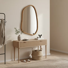 Load image into Gallery viewer, Bliss Pebble Wall Mirror 80cm - Light Wood