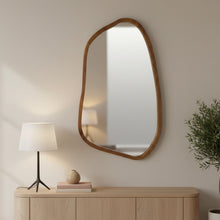 Load image into Gallery viewer, Bliss Pebble Wall Mirror 80cm - Light Wood