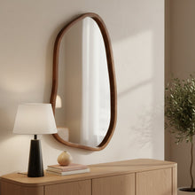Load image into Gallery viewer, Bliss Pebble Wall Mirror 80cm - Light Wood
