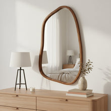 Load image into Gallery viewer, Bliss Pebble Wall Mirror 80cm - Light Wood