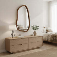 Load image into Gallery viewer, Bliss Pebble Wall Mirror 80cm - Light Wood