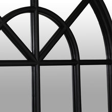 Load image into Gallery viewer, Lattice Arched Wooden Mirror 120cm - Black
