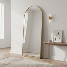 Load image into Gallery viewer, Archie Metal Arched Full Length Mirror - Gold