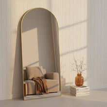Load image into Gallery viewer, Archie Metal Arched Full Length Mirror - Gold