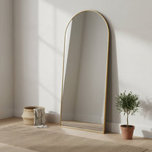 Load image into Gallery viewer, Archie Metal Arched Full Length Mirror - Gold