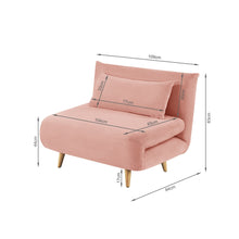 Load image into Gallery viewer, Hastings 1 Seater Fold-Out Sofa Bed - Pink
