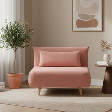 Load image into Gallery viewer, Hastings 1 Seater Fold-Out Sofa Bed - Pink