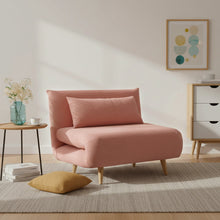 Load image into Gallery viewer, Hastings 1 Seater Fold-Out Sofa Bed - Pink