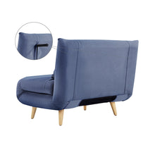 Load image into Gallery viewer, Hastings 1 Seater Fold-Out Sofa Bed - Navy Blue