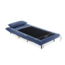 Load image into Gallery viewer, Hastings 1 Seater Fold-Out Sofa Bed - Navy Blue