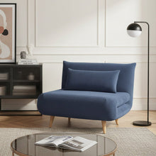 Load image into Gallery viewer, Hastings 1 Seater Fold-Out Sofa Bed - Navy Blue