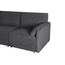 Load image into Gallery viewer, Velvo 3 Seater Modular Sofa with Ottoman - Dark Grey
