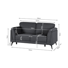 Load image into Gallery viewer, Brulo Linen 2 Seater Sofa - Dark Grey