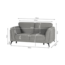 Load image into Gallery viewer, Brulo Linen 2 Seater Sofa - Grey