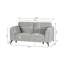 Load image into Gallery viewer, Brulo Linen 2 Seater Sofa - Light Grey
