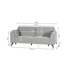 Load image into Gallery viewer, Brulo Linen 3 Seater Sofa - Light Grey