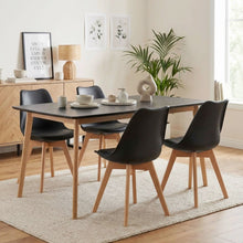 Load image into Gallery viewer, Evelyn Dining Chair Padded - Set of 4 - Black