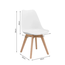 Load image into Gallery viewer, Evelyn Dining Chair Padded - Set of 4 - White (0.141m - 18.3kg)
