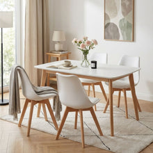 Load image into Gallery viewer, Evelyn Dining Chair Padded - Set of 4 - White (0.141m - 18.3kg)