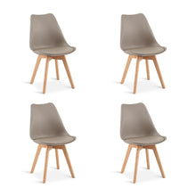 Load image into Gallery viewer, Evelyn Dining Chair Padded - Set of 4 - Brown