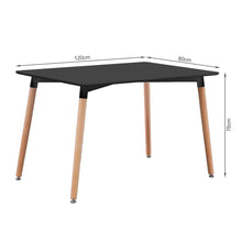 Load image into Gallery viewer, Sana Dining Table Rectangle 120 x 80cm - Black