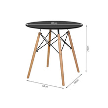 Load image into Gallery viewer, Cena Dining Table Round 80 x 75cm - Black