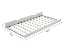 Load image into Gallery viewer, Laila Single Wooden Trundle Bed Frame - White