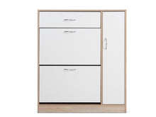 Load image into Gallery viewer, Kihona 3 Drawer Shoe Cabinet Storage Rack - Oak