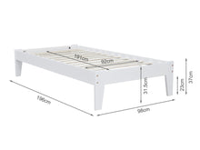 Load image into Gallery viewer, Meri Single Wooden Bed Frame - White