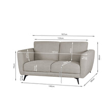 Load image into Gallery viewer, Rivel Chenille 2 Seater Sofa - Beige