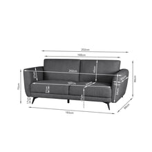 Load image into Gallery viewer, Rivel Chenille 3 Seater Sofa - Dark Grey