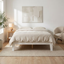Load image into Gallery viewer, Meri Double Wooden Bed Frame - White