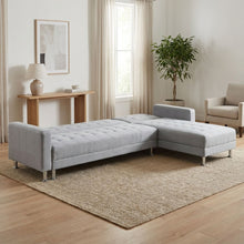 Load image into Gallery viewer, Minnesota 5 Seater Sofa Bed Futon with Chaise - Grey