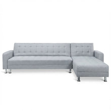 Load image into Gallery viewer, Minnesota 5 Seater Sofa Bed Futon with Chaise - Grey