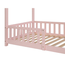Load image into Gallery viewer, Minto Single Wooden House Bed Frame - Pink
