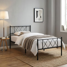 Load image into Gallery viewer, Picton Single Metal Bed Frame - Black