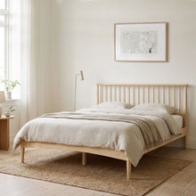 Load image into Gallery viewer, Tolmount Double Wooden Bed Frame - Light Oak