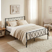 Load image into Gallery viewer, Picton Double Metal Bed Frame - Black