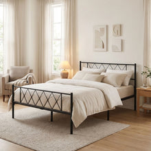 Load image into Gallery viewer, Picton Double Metal Bed Frame - Black