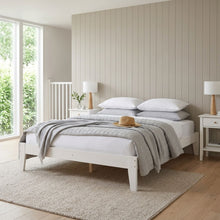 Load image into Gallery viewer, Meri Queen Wooden Bed Frame - White
