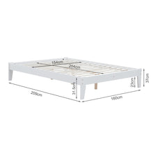 Load image into Gallery viewer, Meri Queen Wooden Bed Frame - White