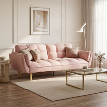 Load image into Gallery viewer, Dover 3 Seater Sofa Bed - Pink