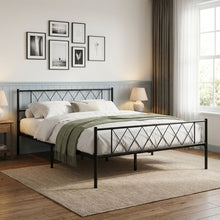Load image into Gallery viewer, Picton Queen Metal Bed Frame - Black
