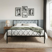 Load image into Gallery viewer, Picton Queen Metal Bed Frame - Black