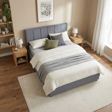 Load image into Gallery viewer, Penelope Double Gas Lift Velvet Bed Frame - Grey